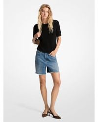MICHAEL Michael Kors - Mkpantalones Cortos De Denim Tipo Boyfriend - Lyst