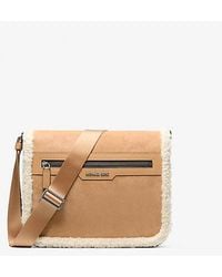 Michael Kors - Cooper Suede And Sherpa Messenger Bag - Lyst