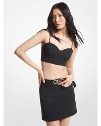 Michael Kors - Stretch Crepe Bustier Top - Lyst