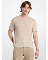 Michael Kors - Mk Linen And Cotton T-Shirt - Lyst