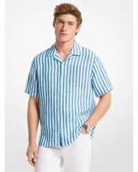 Michael Kors - Striped Camp-collar Shirt - Lyst