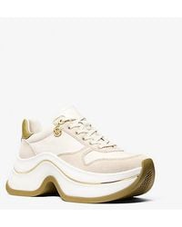 Michael Kors - Arla Leather And Suede Trainer - Lyst