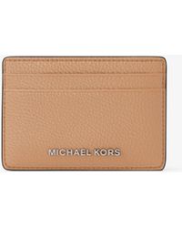 MICHAEL Michael Kors - Mk Pebbled Leather Card Case - Lyst