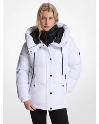 MICHAEL Michael Kors - Mk Quilted Hooded Puffer Jacket - Lyst