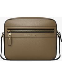 Michael Kors - Jet Set Pebbled Leather Crossbody Bag - Lyst