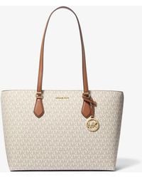 Michael Kors Outlet - Mk Sheila Large Signature Logo Tote Bag - Lyst