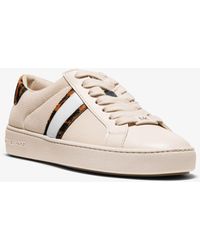 irving mesh and cheetah calf hair stripe sneaker