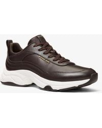 Michael Kors - Mk Hartley Leather Trainer - Lyst