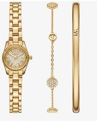 Michael Kors - Petite Lexington Pavé-Tone Watch And Jewelry Gift Set - Lyst