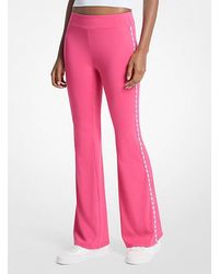 Michael Kors - Logo Tape Flared Leggings - Lyst