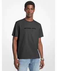 Michael Kors - Mk Textured Logo Cotton T-Shirt - Lyst