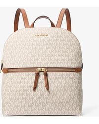 Michael Kors Outlet - Mk Dallas Medium Signature Logo Backpack - Lyst