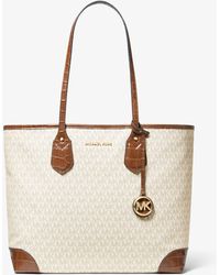 Michael Kors Shopper Eva Large mit Logo - Natur