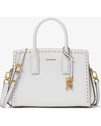 MICHAEL Michael Kors - Laila Small Studded Leather Satchel - Lyst