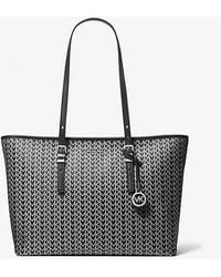 Michael Kors - Quinn Large Mk2000 Logo Jacquard Tote Bag - Lyst