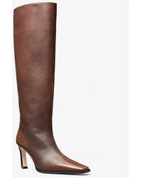 Michael Kors - Darrah Burnished Leather Boot - Lyst
