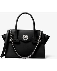Michael Kors Carmen Extra-small Saffiano Leather Belted Satchel - Black