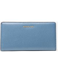 MICHAEL Michael Kors - Bryant Large Pebbled Leather Snap-Front Wallet - Lyst