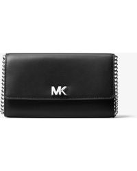 Michael Kors Mott Leather Clutch - Black