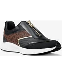 MICHAEL Michael Kors - Mk Thea Mixed-Media Trainer - Lyst