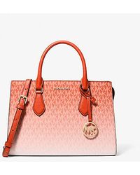 Michael Kors - Sheila Medium Ombré Signature Logo Satchel - Lyst