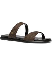 MICHAEL Michael Kors - Mk Jaida Signature Logo Flat Sandal - Lyst
