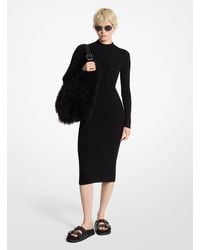 MICHAEL Michael Kors - Mk Robe À Col Cheminée En Laine Mélangée Extensible - Lyst