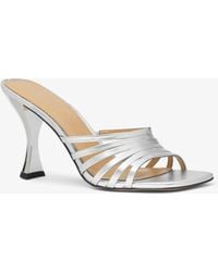 Michael Kors - Mk Haisley Metallic Leather Sandal - Lyst