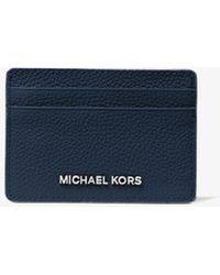 Michael Kors - Porta carte di credito in pelle martellata - Lyst