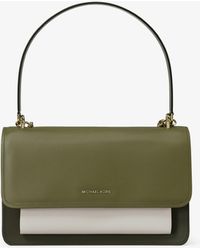 MICHAEL Michael Kors - Mk Claire Large Color-Block Leather Shoulder Bag - Lyst