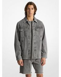 Michael Kors - Mk Washed Denim Shirt Jacket - Lyst