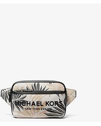 Michael Kors - Cooper Slim Palm Jacquard Belt Bag - Lyst