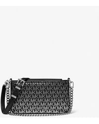 Michael Kors - Mk Bryant Small Metallic Signature Logo Convertible Pochette - Lyst