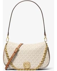 MICHAEL Michael Kors - Mk Nolita Medium Signature Logo Convertible Shoulder Bag - Lyst
