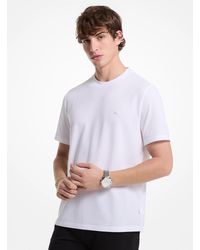 Michael Kors - Mk Cotton Blend Piqué T-Shirt - Lyst