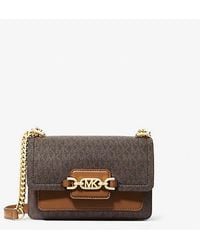 MICHAEL Michael Kors - Mk Heather Extra-Small Logo Crossbody Bag - Lyst