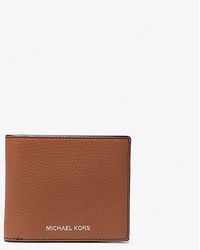 Michael Kors - Hudson Pebbled Leather Billfold Wallet - Lyst