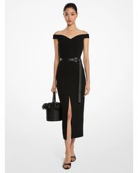 Michael Kors - Mk Stretch Bouclé Crepe Off-The-Shoulder Sheath Dress - Lyst