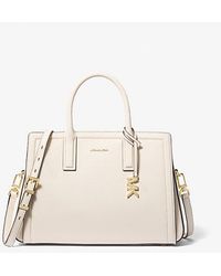 MICHAEL Michael Kors - Mk Laila Medium Leather Satchel - Lyst