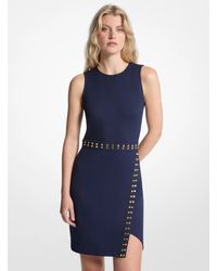MICHAEL Michael Kors - Astor Stud Sleeveless Mini Dress - Lyst