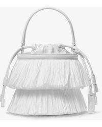 Michael Kors - Ischia Mini Leather And Fringe Bucket Bag - Lyst