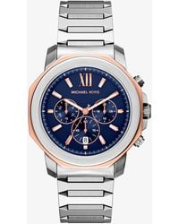 Michael Kors - Oversized Prescott Two-Tone Watch - Lyst
