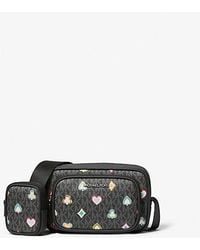 Michael Kors - Cooper Small Printed Signature Logo Camera Crossbody Bag With Pouch - Lyst