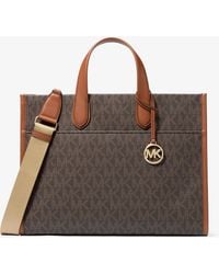 Michael Kors Outlet - Mk Gigi Large Signature Logo Large Tote Bag - Lyst