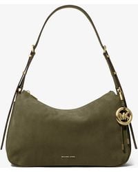 MICHAEL Michael Kors - Michael Kors Nolita Medium Nubuck Shoulder Bag - Lyst