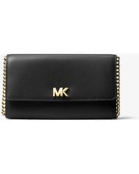 Michael Kors Mott Extra-large Leather Clutch - Black
