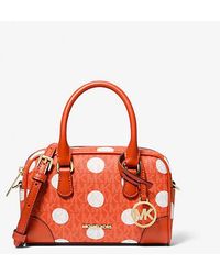 Michael Kors - Thompson Extra-Small Polka Dot Signature Logo Satchel - Lyst