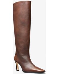 MICHAEL Michael Kors - Mk Botte Darrah En Cuir Bruni - Lyst