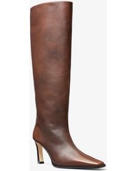 MICHAEL Michael Kors - Mk Botte Darrah En Cuir Bruni - Lyst