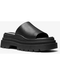 MICHAEL Michael Kors - Mk Mule Kendra En Cuir À Semelle Compensée - Lyst